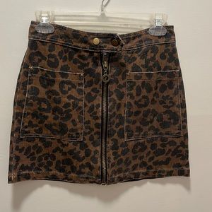 She + Sky Cheetah Skirt. Brown and black. Size small. Worn once.